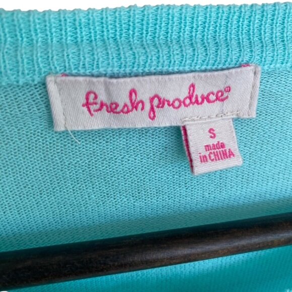Fresh Produce Teal Button Front Cardigan - Small - Picture 4 of 4